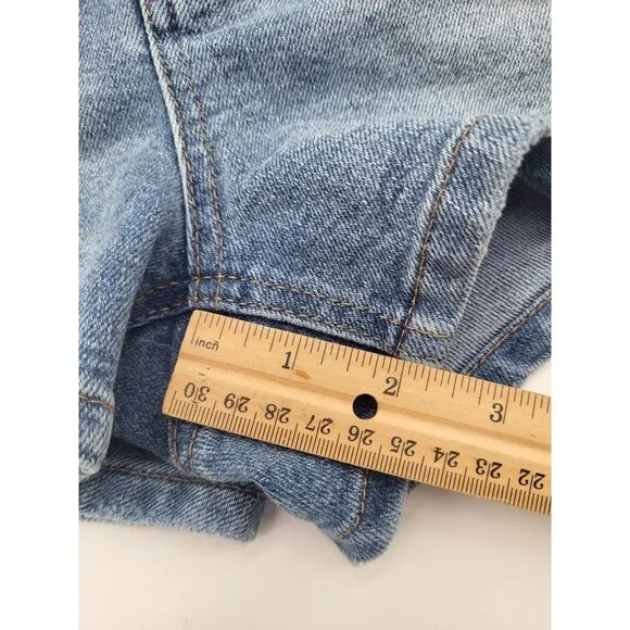 VANILLA STAR Juniors SZ 7 Lace Waist Jean Shorts Mini y2k style summer - Picture 7 of 10